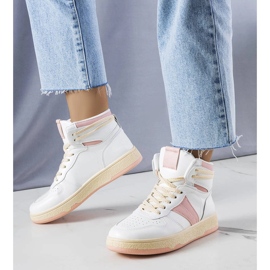 Zapatillas altas rosas de Robin blanco 1