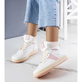 Zapatillas altas rosas de Robin blanco 2