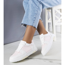 Zapatillas Kristie rosas con plataforma blanco 1