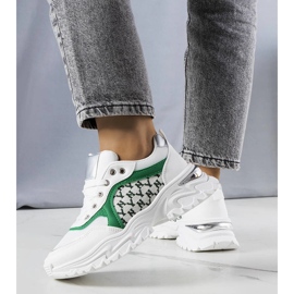 Zapatillas blancas y verdes de mujer de Florival blanco 2