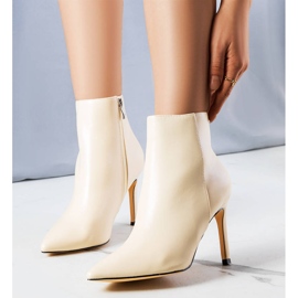 PA1 Botines tacón stiletto beige arena 1