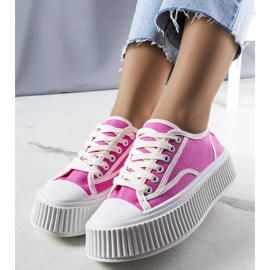 Zapatillas rosas con plataforma de Dolores rosado 1