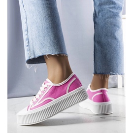 Zapatillas rosas con plataforma de Dolores rosado 2