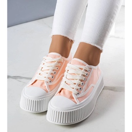 Zapatillas rosa claro con plataforma de Dolores rosado 2