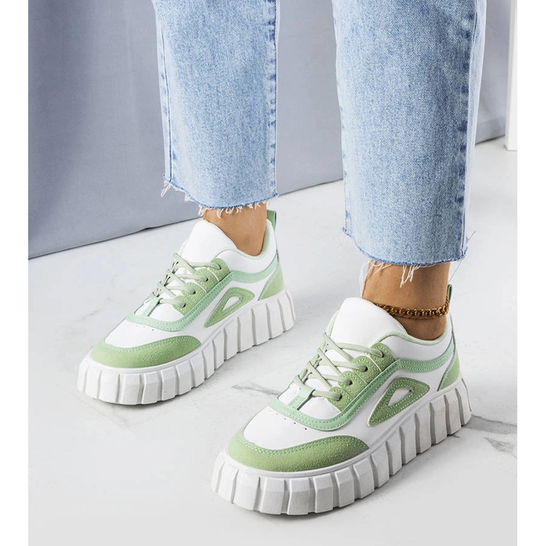 Zapatillas verdes con plataforma de Robyn 1