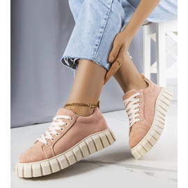 Zapatillas rosas con plataforma de Pamela. rosado 1