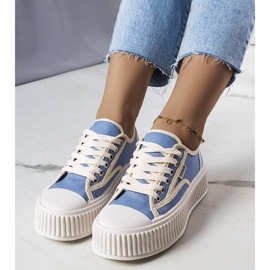 Zapatillas con plataforma azul Connie 1