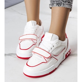 Zapatillas de mujer Ollie rojas blanco 1