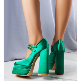Zapatos de tacón verdes de Lynn 1