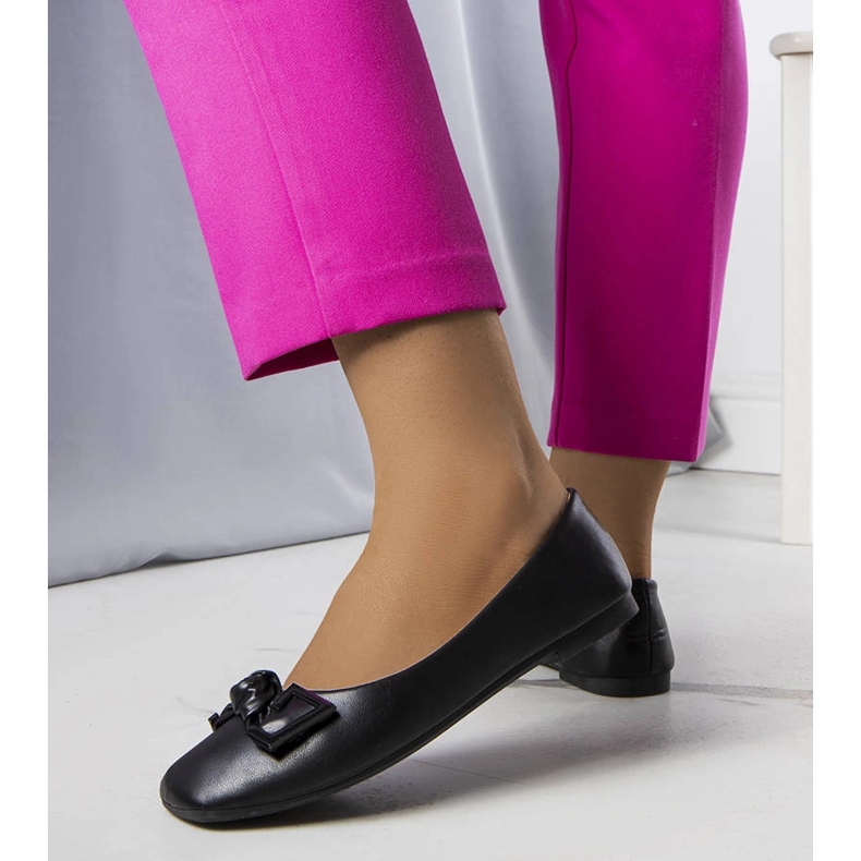 Bailarinas negras con lazo de Tabitha negro 1