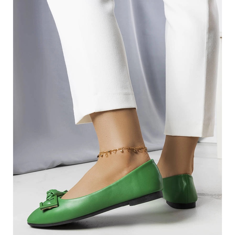 Bailarinas verdes con lazo de Tabitha 1