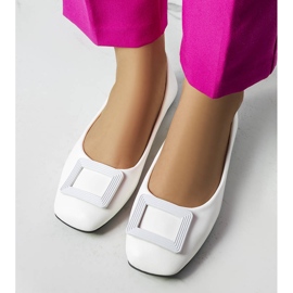 Bailarinas blancas con hebilla Sheller blanco 2
