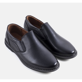 Zapatos negros sin cordones para hombre de Querry 1