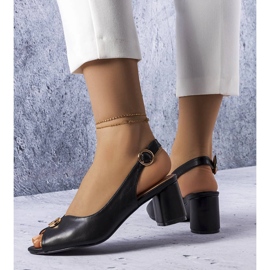 Sandalias negras Grimard elegantes negro 1