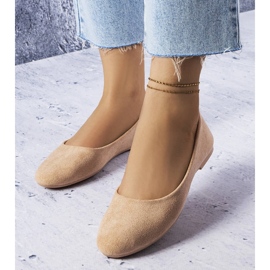 Bailarinas beige con plantilla de piel de Lespérance 1