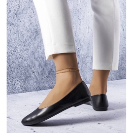 Bailarinas negras con plantilla de piel de Truchon negro 1