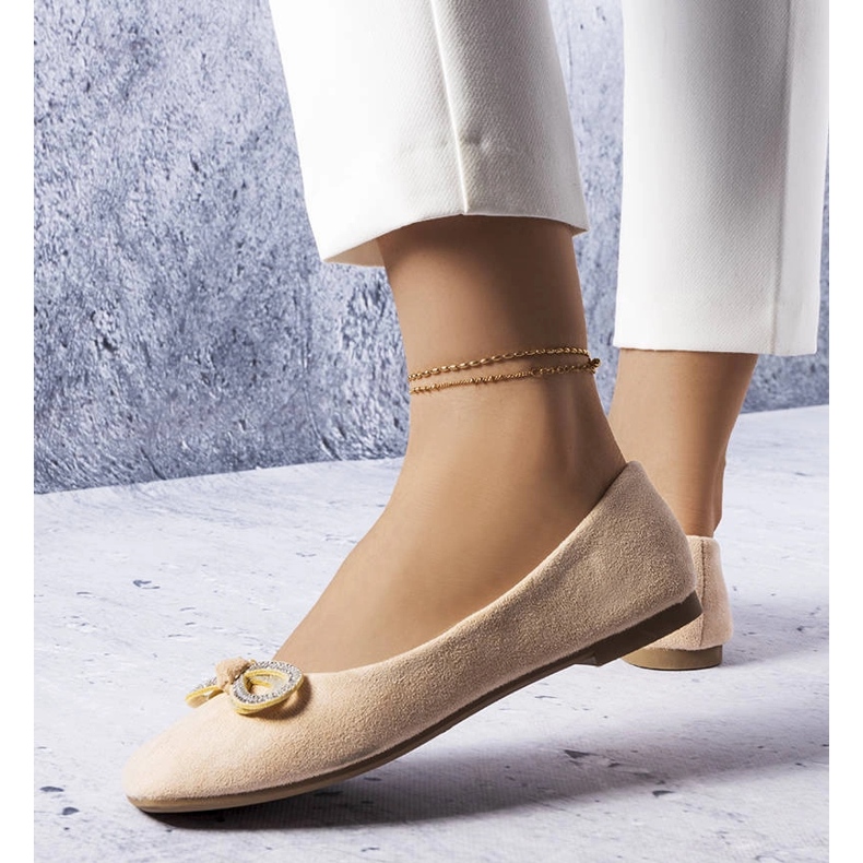 Bailarinas beige con lazo Gaillou 1