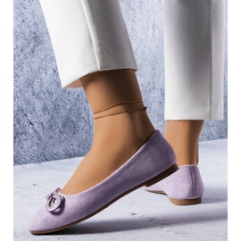 Bailarinas moradas con lazo Gaillou violeta 1