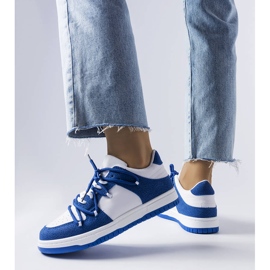 Zapatillas azul marino de Hila blanco 1