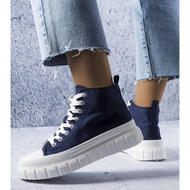 Zapatillas altas azul marino de Couet 2