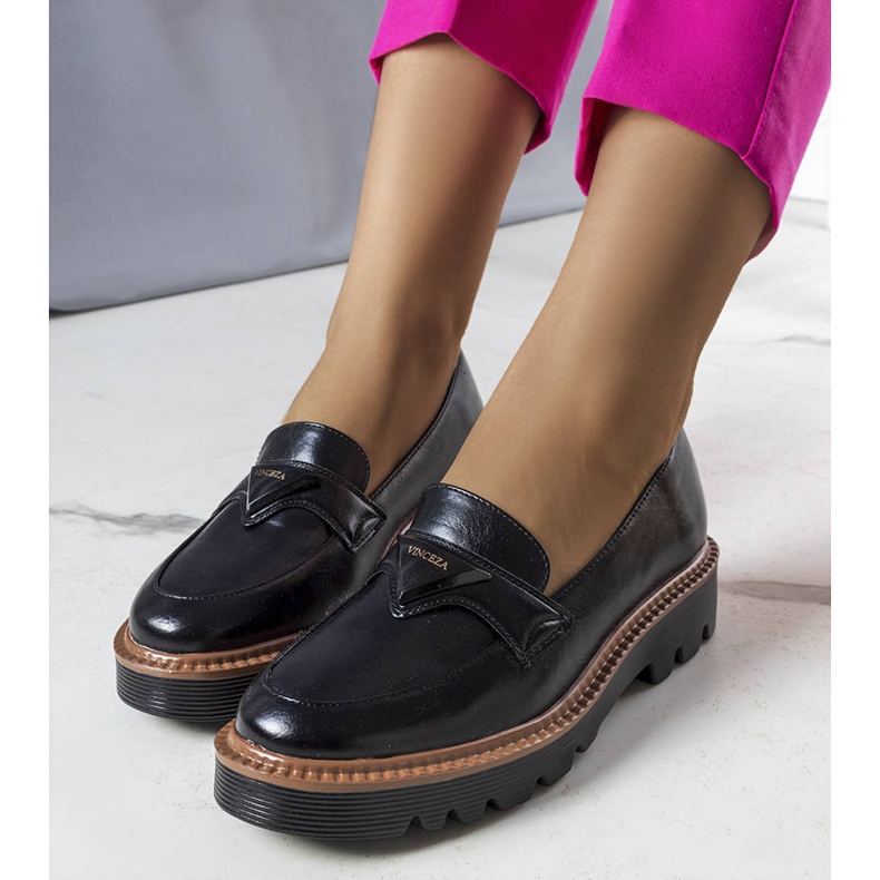 Jacquenett señores negros con plantilla de piel 1