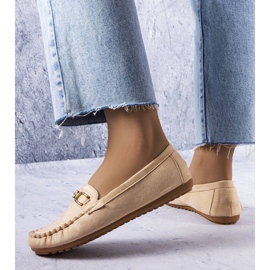 Mocasín Charrette beige con plantilla de piel 1