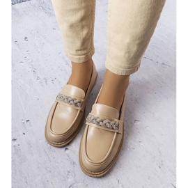 Mocasines beige con pedrería de Colette 2