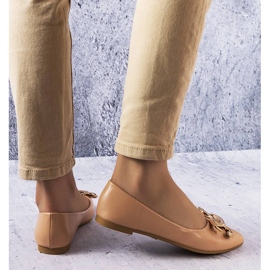 Bailarinas beige oscuro con adorno Vallée 1