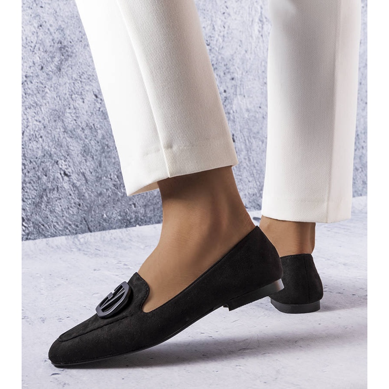 Bailarinas negras con punta cuadrada de Carrière negro 1