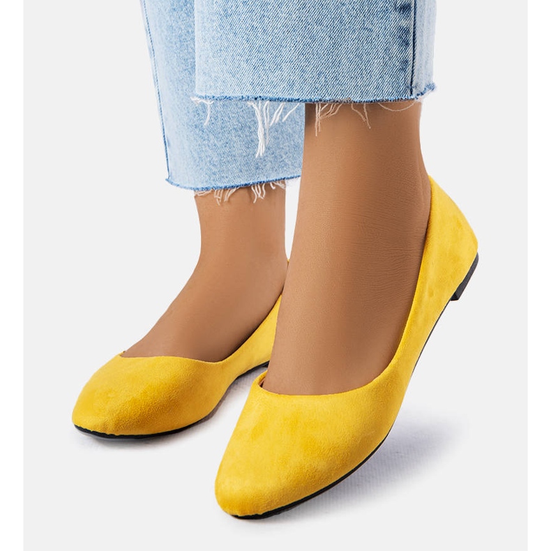BM Bailarinas amarillas en gamuza ecológica de Donatien amarillo 1