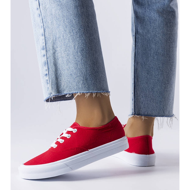 Deportivas Fantina tejido rojo 1