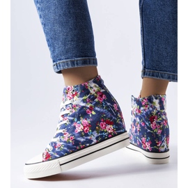 BM Zapatillas con cuña azul marino de Fouquet 2