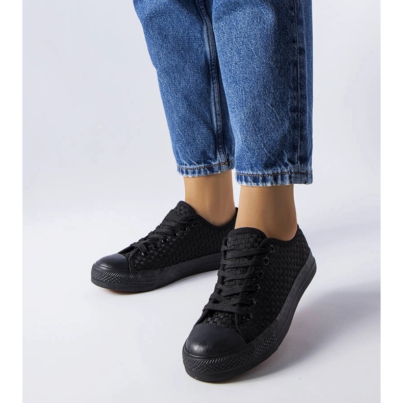 Zapatillas deportivas negras de tejido de Thibodeau negro 1