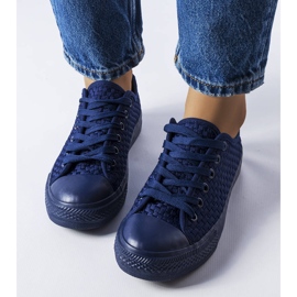 BM Zapatillas tejidas azul marino de Thibodeau 2