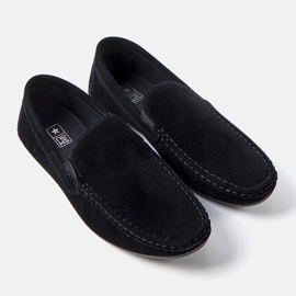 News Mocasines de hombre negros con perforación Laberge 1