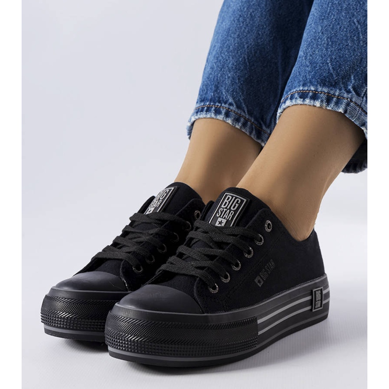Zapatillas negras con plataforma de Big Star LL274184 negro 1