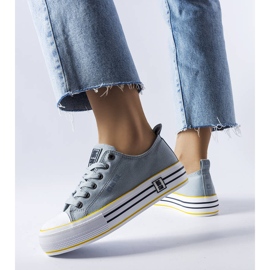 Zapatillas azules con plataforma de Big Star LL274183 2