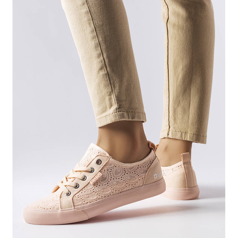 Deportivas rosas con bordado Big Star JJ274059 rosado 1 Deportivas rosas con bordado Big Star JJ274059 rosado 1