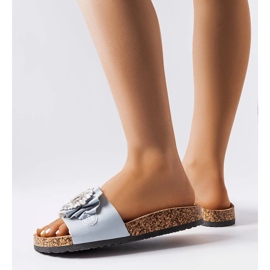 Chanclas con suela de corcho azules de Roy 1 Chanclas con suela de corcho azules de Roy 1