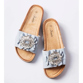 Chanclas con suela de corcho azules de Roy 2