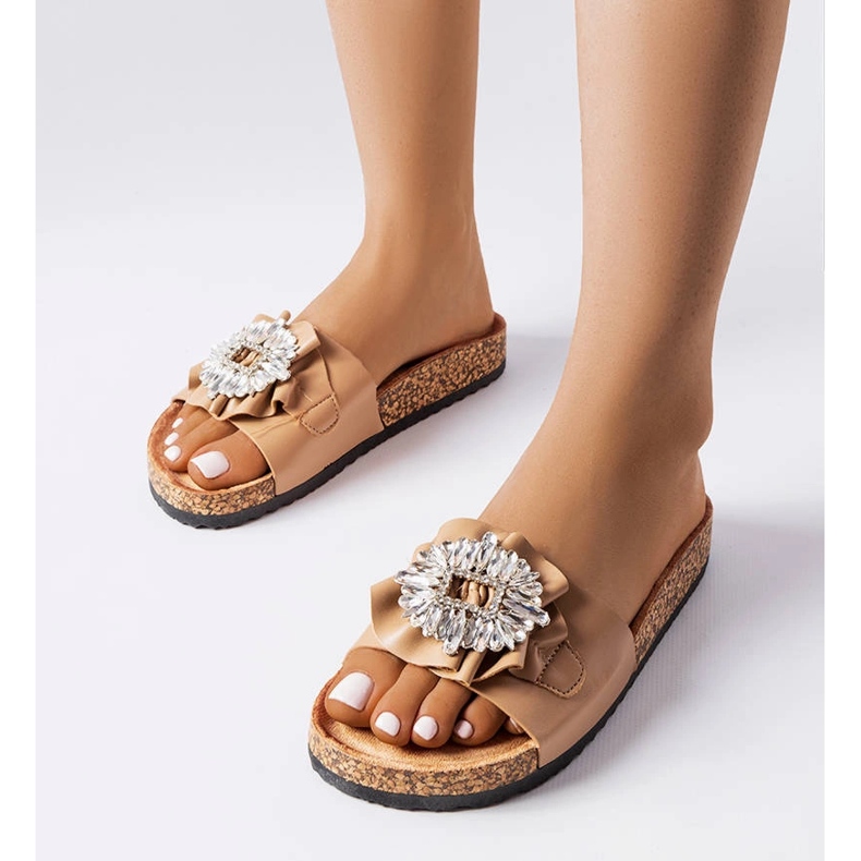 Mules marrones con suela de corcho de Roy marrón 1