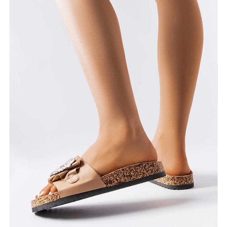 Mules marrones con suela de corcho de Roy marrón 2