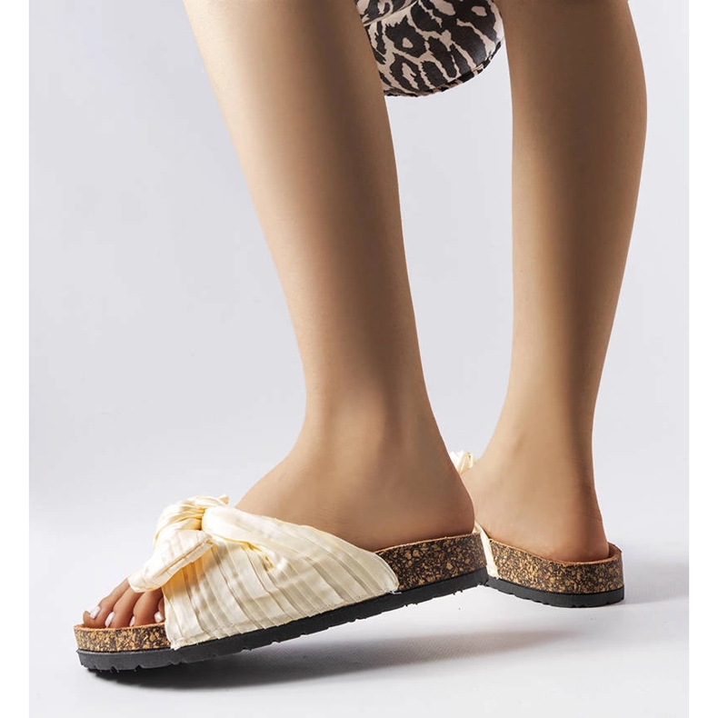 Chanclas beige con lazo de Duplanty 1