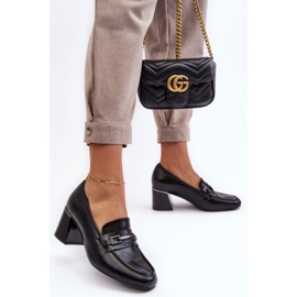 Vinceza Zapatos de Salón de Piel con Tacón Alto Idona Negro 7
