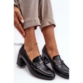 Vinceza Zapatos de Salón de Piel con Tacón Alto Idona Negro 8