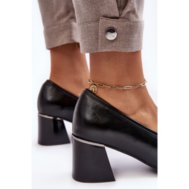 Vinceza Zapatos de Salón de Piel con Tacón Alto Idona Negro 6