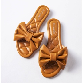 Elegantes sandalias marrones con lazo de Garnier marrón 2