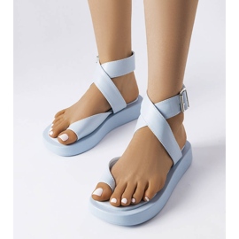 Sandalias azules con plataforma de Beauchamp. 1