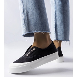 Zapatillas slip-on negras de Rabican negro 1