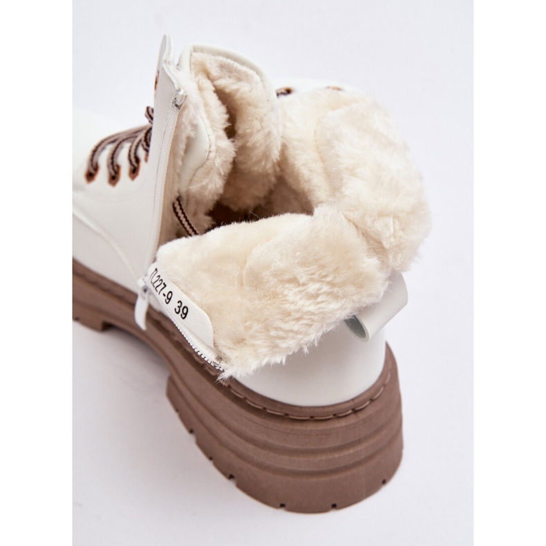 Cazadores forrados de piel para mujer, Fenan blanco 2